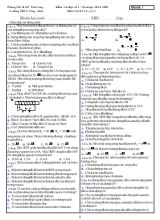 Đề thi Kiểm tra Học kì I - Năm học 2014 - 2015 Môn Vật lí 9 (45 phút)